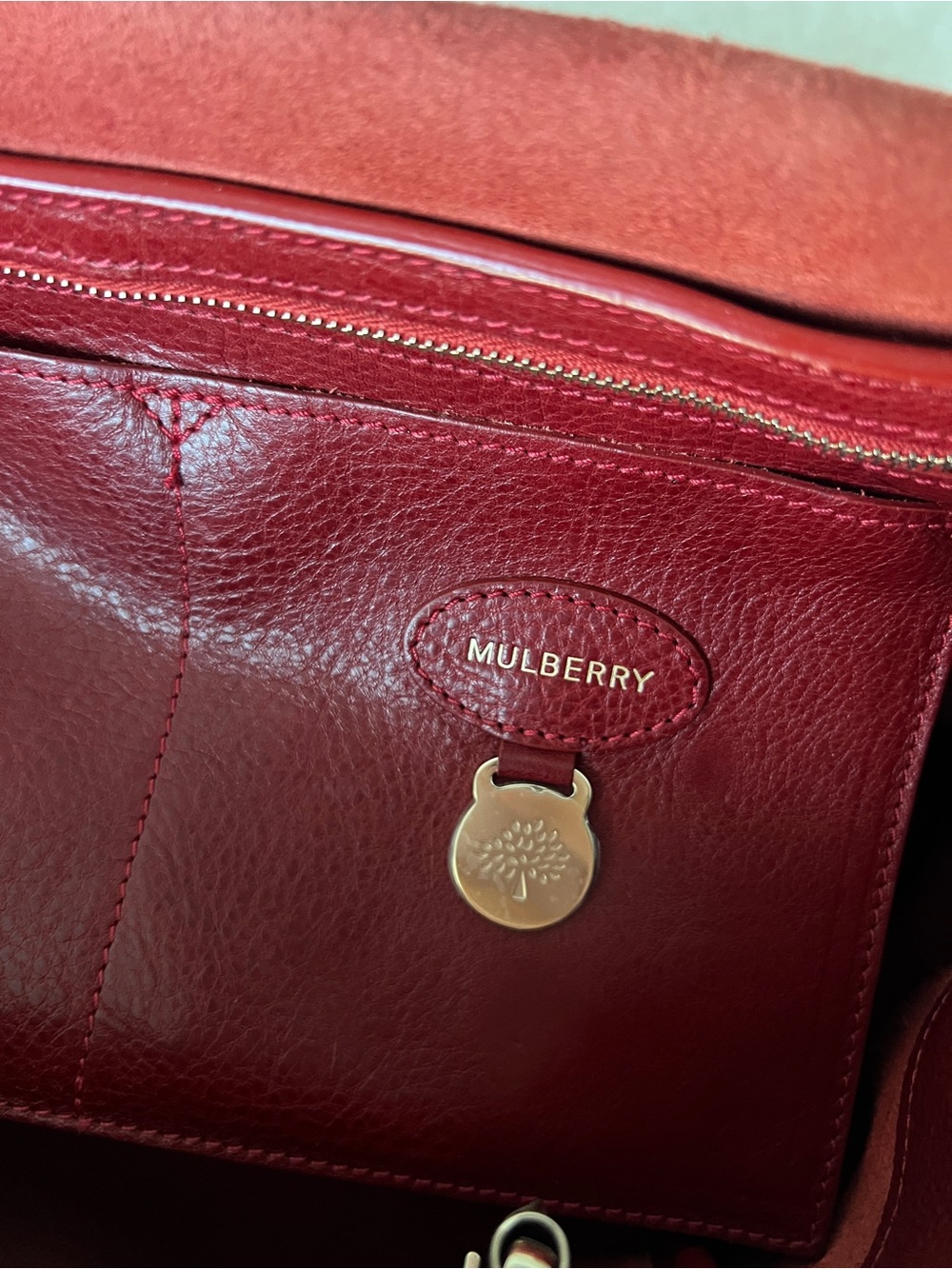 Mulberry Baywater Satchel in Poppy Red - Picture 9 of 13